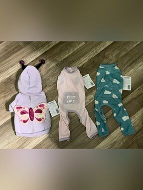 Lot of 3 Top Paw Dog Clothing NWT Sz XS
